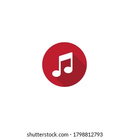 Music Icon Vector in Trendy Flat Style. Note Logo Illustration