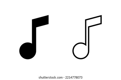 Music icon vector for web and mobile app. note music sign and symbol