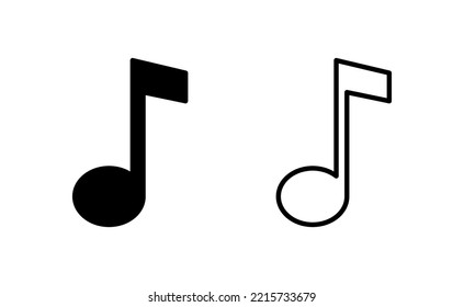 Music icon vector for web and mobile app. note music sign and symbol