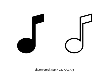 Music icon vector for web and mobile app. note music sign and symbol