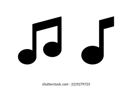 Musiksymbol, Vektorgrafik für Web- und mobile App. Notenmusikzeichen und -symbol