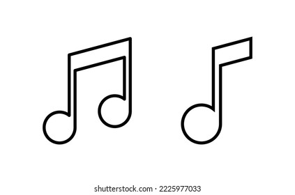 Music icon vector for web and mobile app. note music sign and symbol