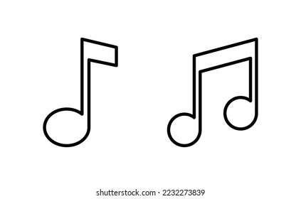 Music icon vector for web and mobile app. note music sign and symbol
