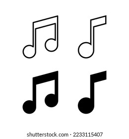 Music icon vector for web and mobile app. note music sign and symbol