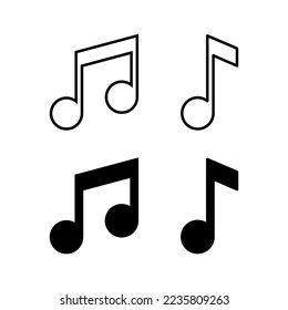 Music icon vector for web and mobile app. note music sign and symbol