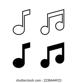 Music icon vector for web and mobile app. note music sign and symbol