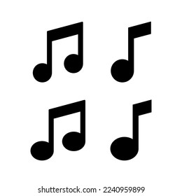 Vector de iconos de música para aplicaciones web y móviles. signo de música de notas y símbolo
