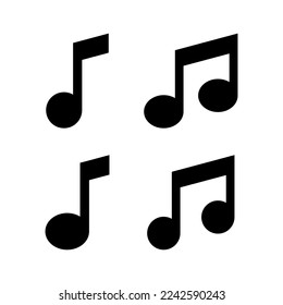 Music icon vector for web and mobile app. note music sign and symbol