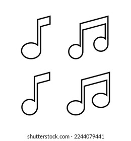 Music icon vector for web and mobile app. note music sign and symbol