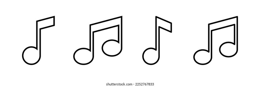 Music icon vector for web and mobile app. note music sign and symbol