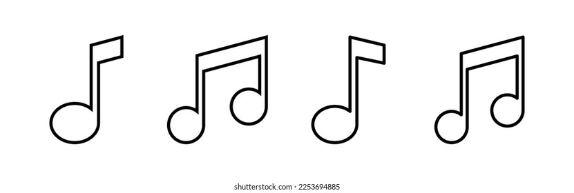 Musiksymbol, Vektorgrafik für Web- und mobile App. Notenmusikzeichen und -symbol