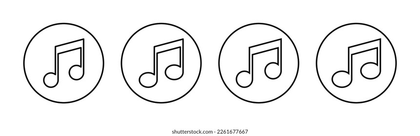 Music icon vector for web and mobile app. note music sign and symbol