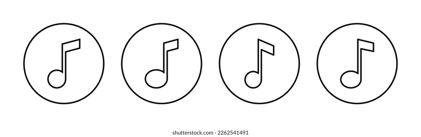 Music icon vector for web and mobile app. note music sign and symbol