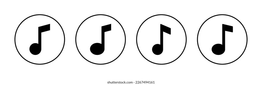 Musiksymbol, Vektorgrafik für Web- und mobile App. Notenmusikzeichen und -symbol