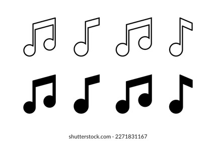 Music icon vector for web and mobile app. note music sign and symbol