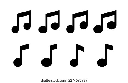 Music icon vector for web and mobile app. note music sign and symbol