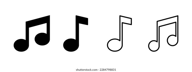 Music icon vector for web and mobile app. note music sign and symbol