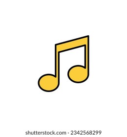 Vector de iconos de música para aplicaciones web y móviles. signo de música de notas y símbolo