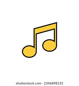 Music icon vector for web and mobile app. note music sign and symbol