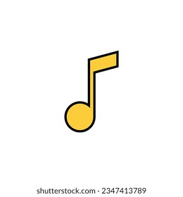 Music icon vector for web and mobile app. note music sign and symbol