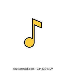 Music icon vector for web and mobile app. note music sign and symbol