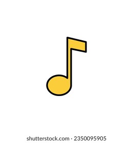 Musiksymbol, Vektorgrafik für Web- und mobile App. Notenmusikzeichen und -symbol