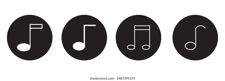 Musik-Symbol-Vektorgrafik für Web und mobiles App. Notenzeichen und -symbol