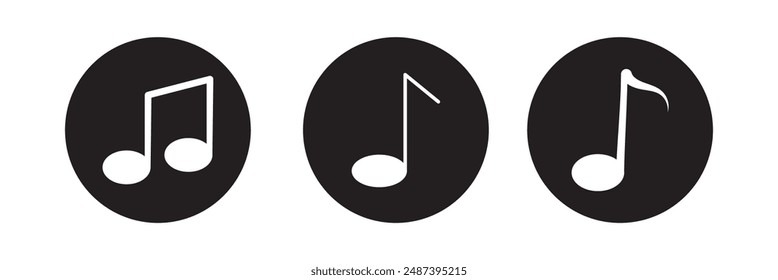 Music icon vector for web and mobile app. note music sign and symbol