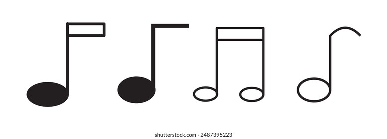 Music icon vector for web and mobile app. note music sign and symbol