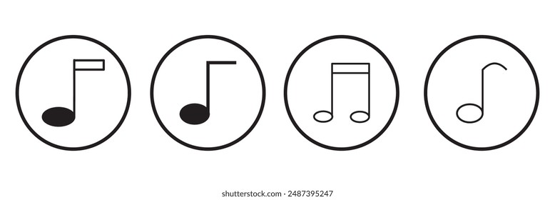 Musik-Symbol-Vektorgrafik für Web und mobiles App. Notenzeichen und -symbol