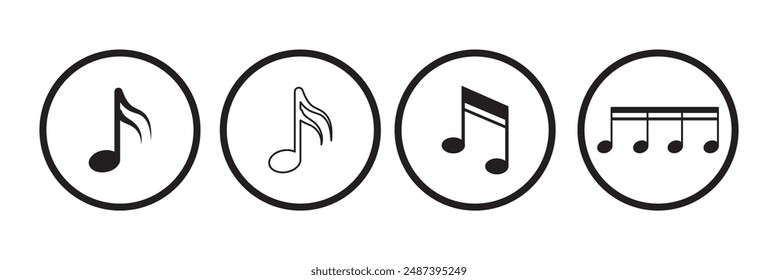 Music icon vector for web and mobile app. note music sign and symbol