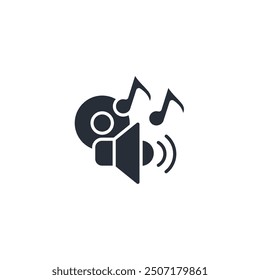 Music icon. vector.Editable stroke.linear style sign for use web design,logo.Symbol illustration.