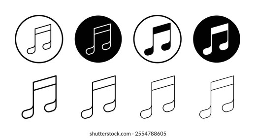 Music icon for web and mobile app. note music sign and symbol