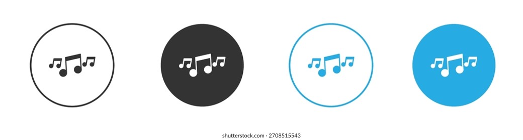 Icono de la música para el Web, móvil.Ilustración vectorial
