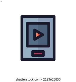 a music icon whit flat style. suitable for music and art design