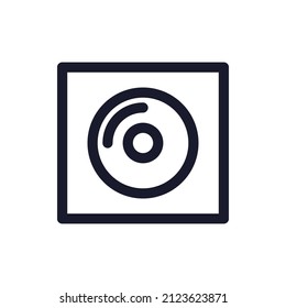a music icon whit flat style. suitable for music and art design