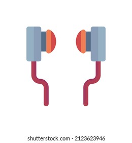 un icono de música con un estilo plano. adecuado para el diseño musical y artístico