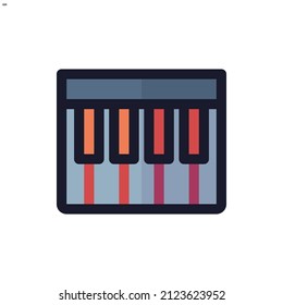 a music icon whit flat style. suitable for music and art design