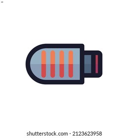 a music icon whit flat style. suitable for music and art design