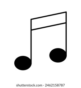 music icon with white background vector stock illustration