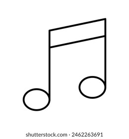 Musiksymbol mit weißem Hintergrund Vektorgrafik Stock Illustration