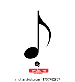 Music icon.Flat design style vector illustration for graphic and web design.