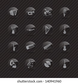 Music icons / buttons set