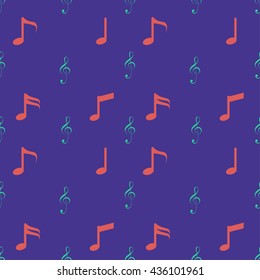 Music icons pattern vector