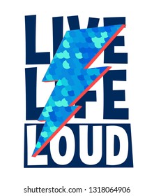 Music icons print design with slogan. Vector illustration design for fashion fabrics, textile graphics, prints.