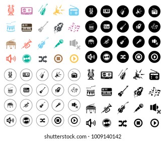 Music icons set