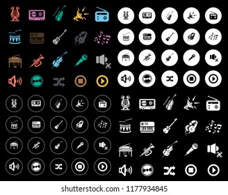 Music icons set