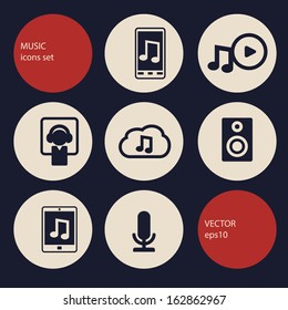 Music icons set