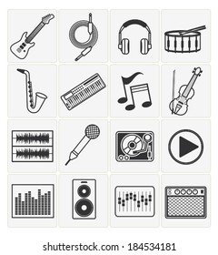 Music icons set