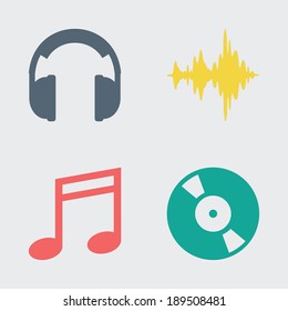 Music icons set